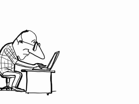 Caricatureoffunnywritermanonwhitebackground - Rick's Blog