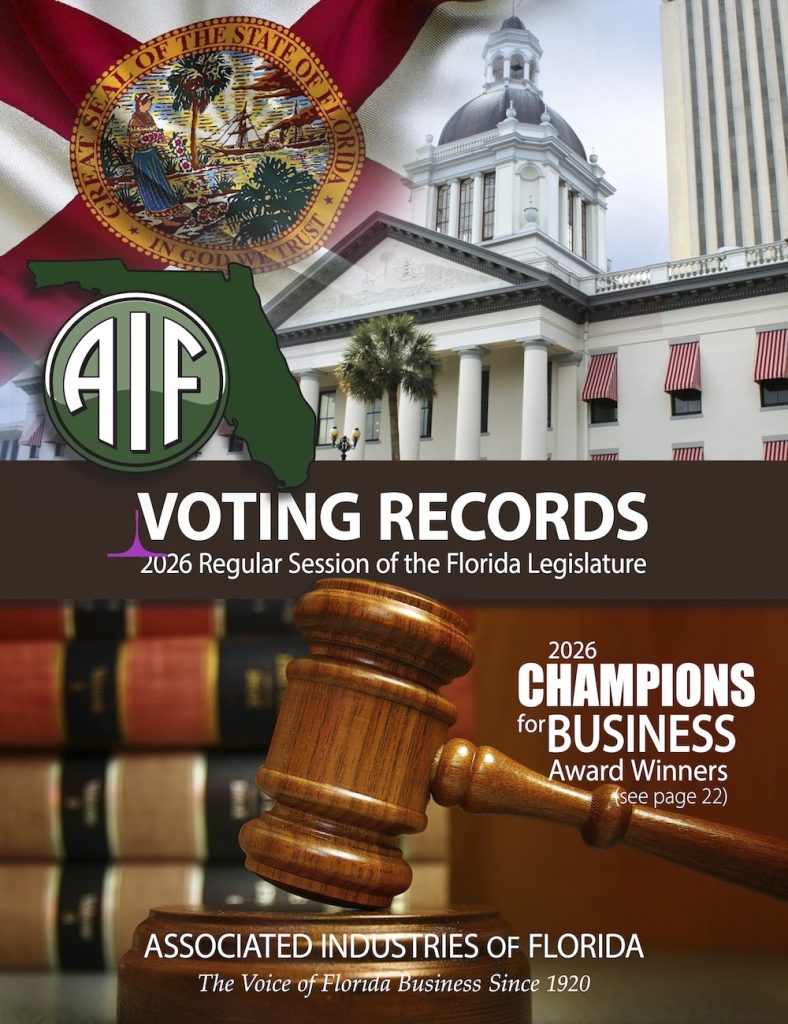 Graphic announcing Florida Legislature voting records for the 2026 Regular Session, featuring the Florida state seal and map outline.