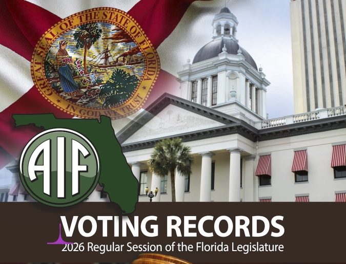 Graphic announcing Florida Legislature voting records for the 2026 Regular Session, featuring the Florida state seal and map outline.